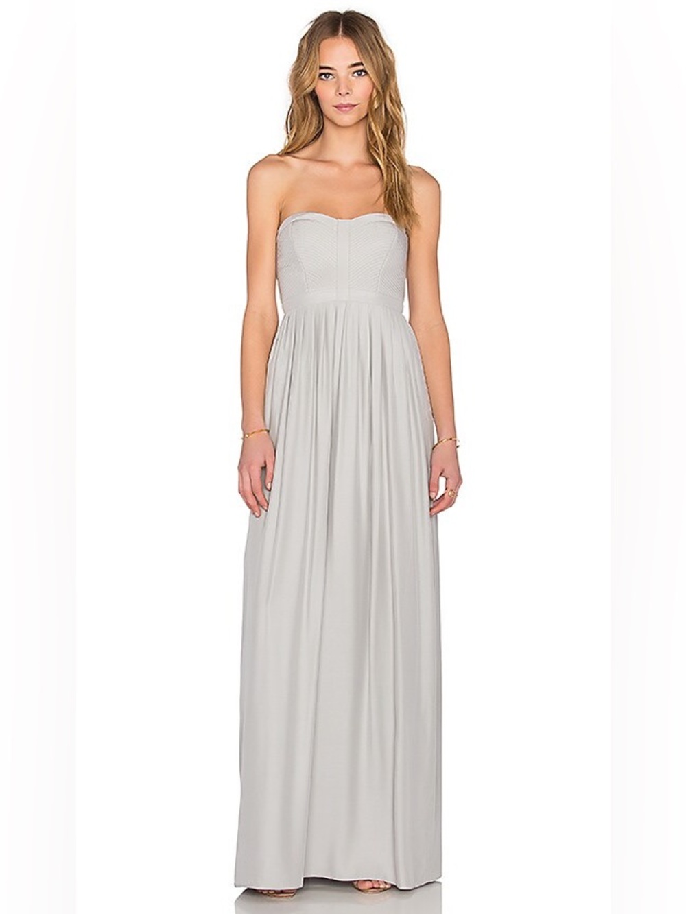 Parker Black Gray Bayou strapless Gown